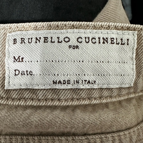 Brunello Cucinelli Tan Khaki 5 pkt. jean IT54 US 38 - Picture 12 of 12